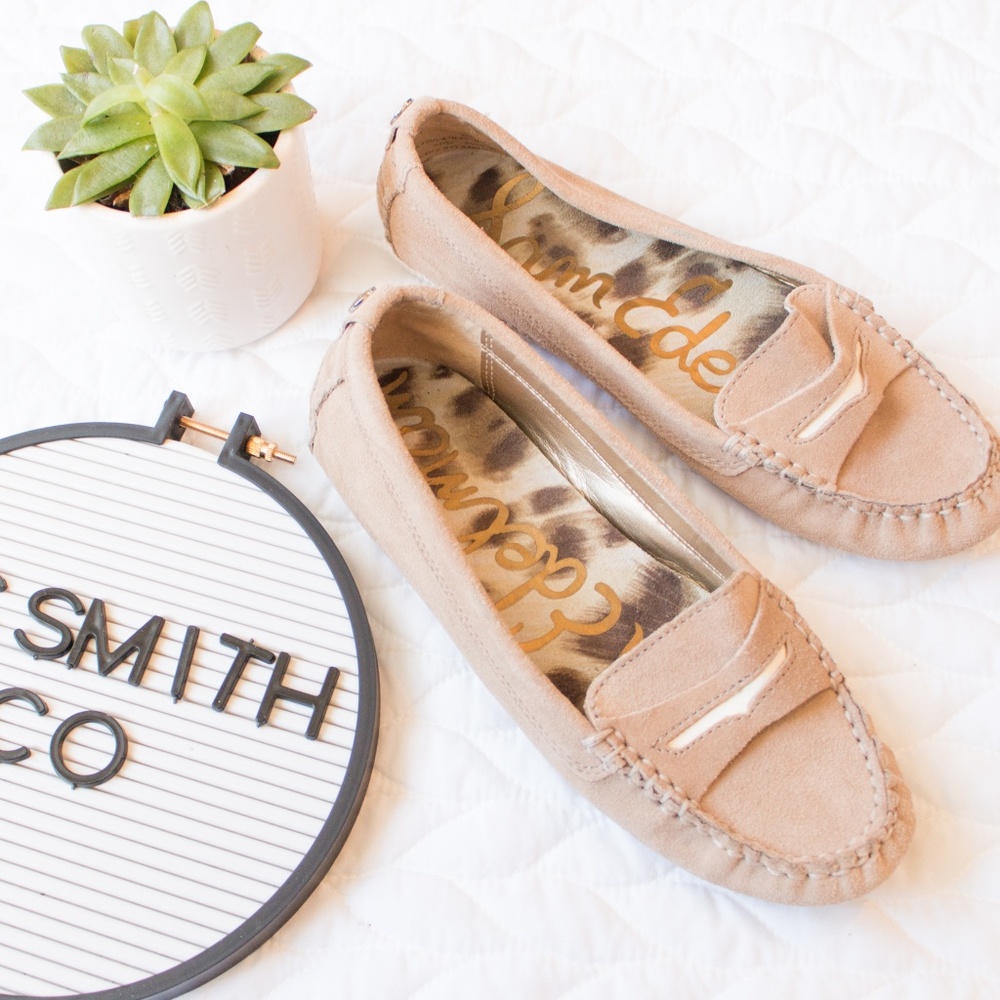 Sam Edelman | Leather Suede Slip On Moccasins - Picture 2 of 7